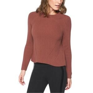 Athleta Rockland Crew Neck Sweater Havana Brown NEW XL